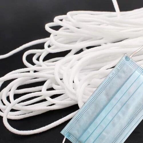 1kg/2kg/5kg/bag 3mm 2.5mm Circle rope 5mm 4mm 3mm flat Mask Ear strap DIY Making Face Mask Elastic Band White String Cord part