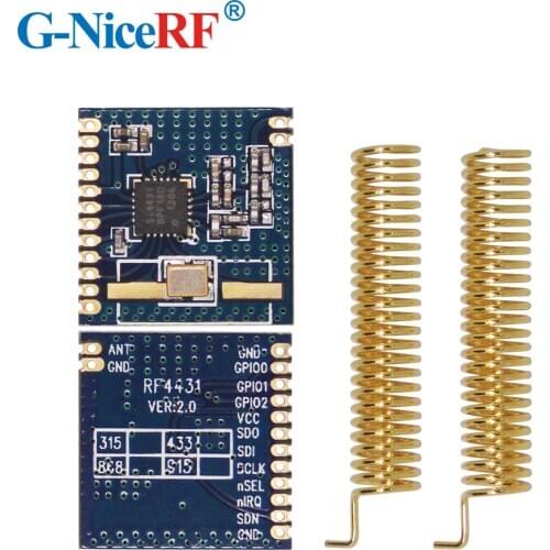 10pcs Cheap sale embedded 433MHz wireless data module RF4431 with 10pcs gold plating spring antenna free shipping