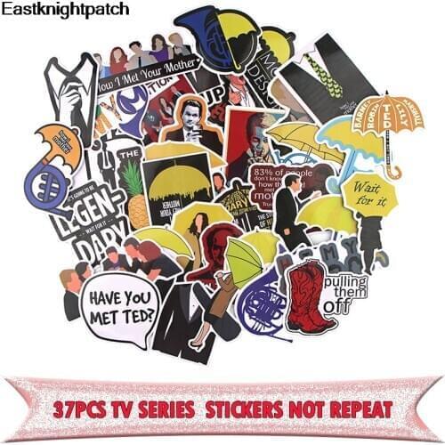 37pcs TV series Sticker pack for DIY scrapbooking album Luggage Laptop Skateboard Phone notebook decoration E1160