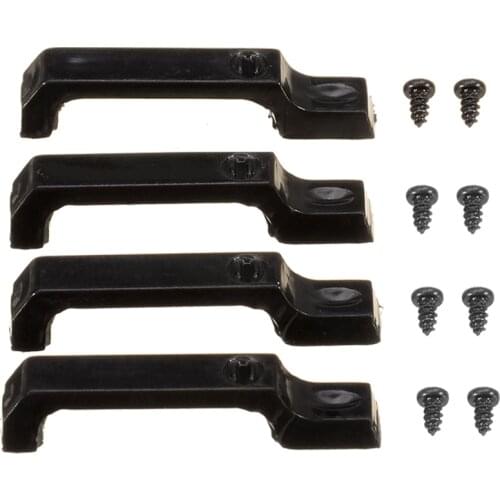4pcs/set ABS Plastic Black RC Car Door Handles Handle Pull Knob DIY Spare Part For 1/10 RC Crawler Car Accessories