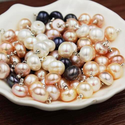 5pcs / bag natural freshwater pearl fashion beautiful button pearl for jewelry making DIY necklace bracelet jewelry accessories