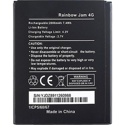 5pcs/lot 2000mAh Phone Battery For Wiko Rainbow Jam 4G Battery