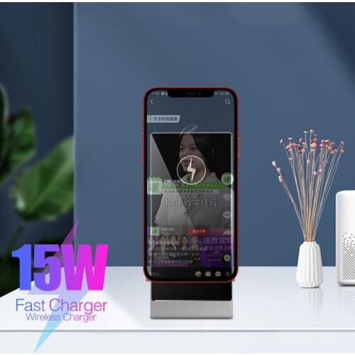 Qi Magnetic Wireless Charger Holder Dock Smartphone 15W Fast Charging Dock Station For iPhone 12 11 Pro Max Xiaomi 11 9 Huawei