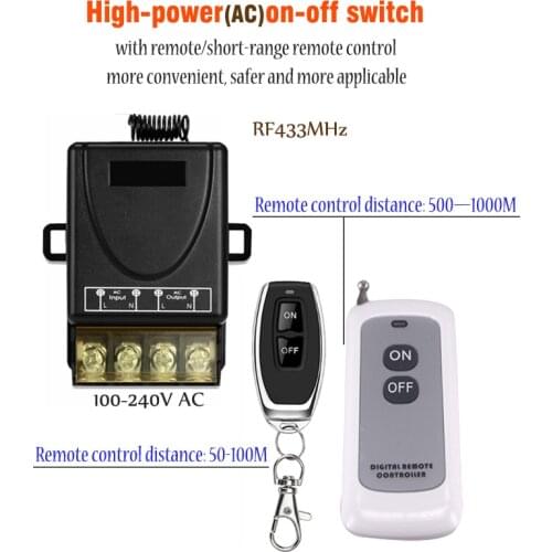COLOROCK Wireless Remote Control Switch DIY RF433MHz High Power Wide Voltage
