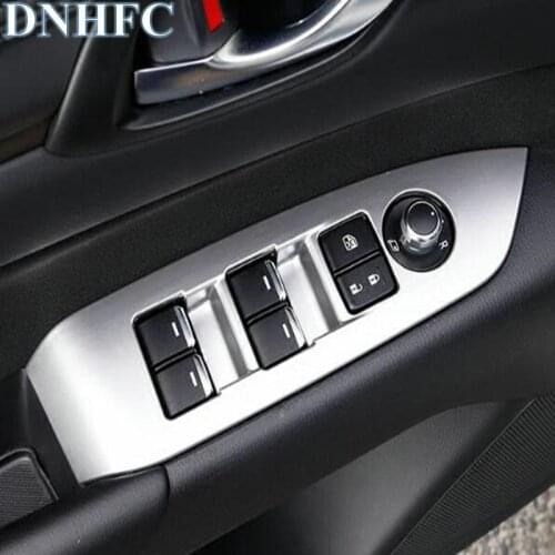 DNHFC 4pcs/set door of the armrest window lift armrest adornment stick for Mazda CX5 CX 5 CX-5 2017 2018 Car Accessories