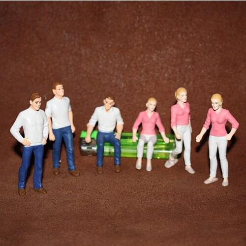 Pvc figure man woman model toy 6pcs/set