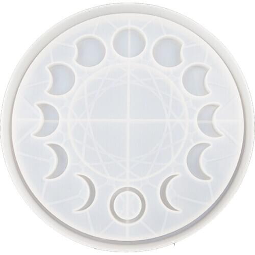 Star Moon Clock Dial Resin Mold Lunar Eclipse Moon Phase Ornament Silicone Mould A0NF