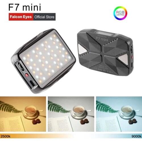 Falcon Eyes 5W Pocket RGB LED Light Android & iOS APP Control Adsorbable For Video/Youtube/Vlog On Camera Fill Lamp F7 mini