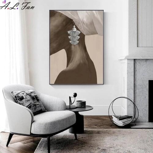 Unframed canvas painting african woman dropshipping home decor posters and prints cuadros wall art pictures for living room