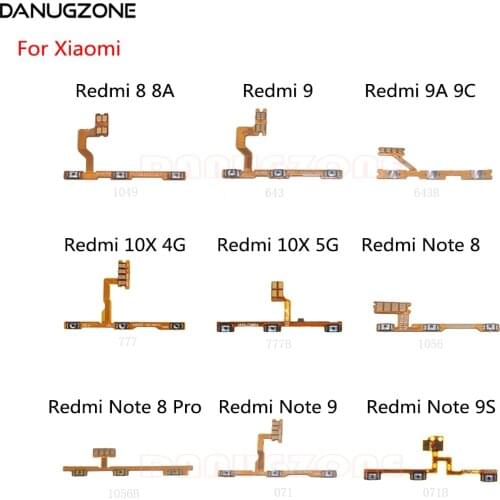 Power Button Switch Volume Button Mute On / Off Flex Cable For Xiaomi Redmi 8 8A 9 9A 10X 4G 5G NOTE 8 Pro 9S 7 7S