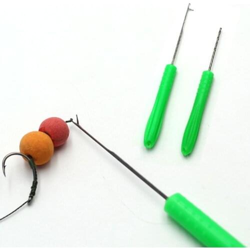 2PCS Carp Fishing Boilies Bait Drill Baiting Needle Gate Needle Pellet Hair Rigs Splicing Making Tools Rigs Loading Accessories