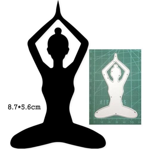 2021 metal cutting dies cut die mold Woman Practices Yoga decoration Scrapbook paper craft knife mould blade punch stencils dies