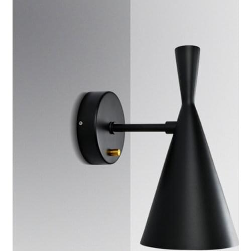 Beat Wall Sconce minimalist loft industrial black gold wall lamp bedside wall lamp metal rotating wall lamp indoor wall lamp