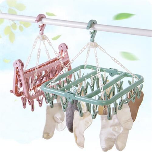 Clips Multifunctional Drying Rack Portable Bathrooms Cloth Hanger Rack Bra Underwear Socks Clip Home Storage