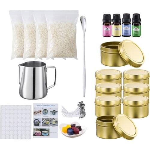 Candle Making Craft Kit Melting Cup Pitcher Wick Sticker Handemade Set