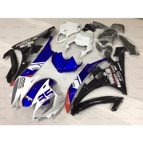 For YZFR6 2006 - 2007 Plastic Fairings YZF R6 2007 Blue White Black Full Body Kits for YAMAHA YZFR6 07 Fairings Unpainted