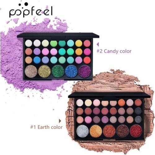 POPFEEL Glitter Eyeshadow Galaxy Palette Natural Makeup Eyeshadow Bright/Warm Eye Makeup Glam Eyeshadow Base Nude Eyeshadow Set