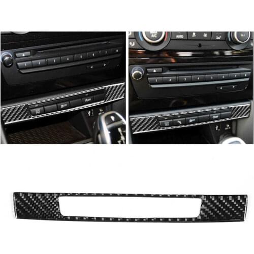 Car Central Control Button Trim Frame Carbon Fiber Interior Decoration Fit for X1 E84 2011 2012 2013 2014 2015 Auto style