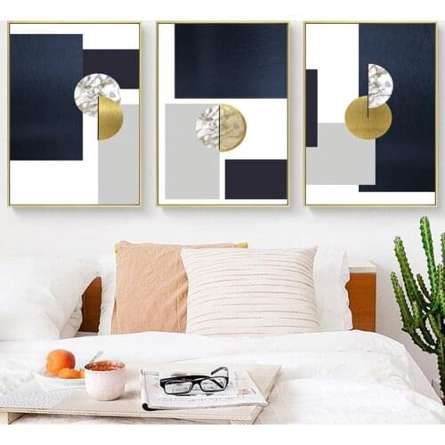 Modern Geometry Abstract Wall Art Canvas Painting Posters and Prints Decoration Home Wall Pictures for Living Room Wall Decor