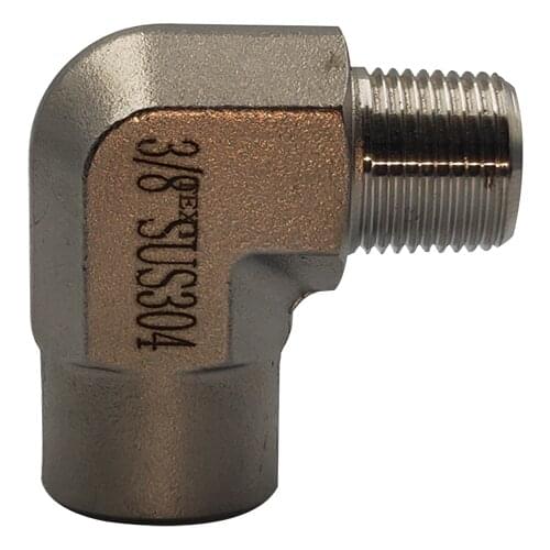 304 Stainless Steel Street Elbow 90 Degree 3000psi, Male x Female BSPT Thread, 1/8" 1/4" 3/8" 1/2" 3/4" 1"-Pipe Fittings