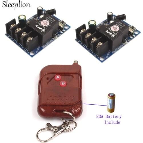Sleeplion Universal Remote Control Switch 12V 24V 36V 48V 30A Relay Switch Receiver Transmitter Remote Controller 315/433MHz