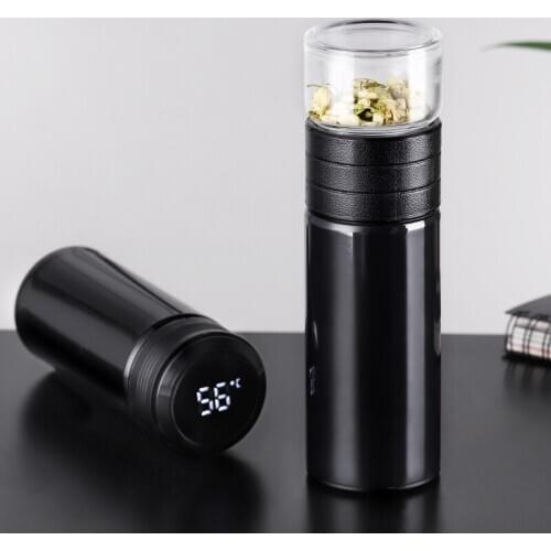 High Quality Double Lids Thermos Bottle 304 Stainless Steel Vacuum Flasks Borosilicate Tea Separator Office Men Women Drinkware