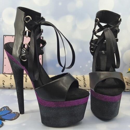 Leecabe 17CM/7Inch Womens Platform Sandals party High Heels Shoes Pole Dancing Shoes