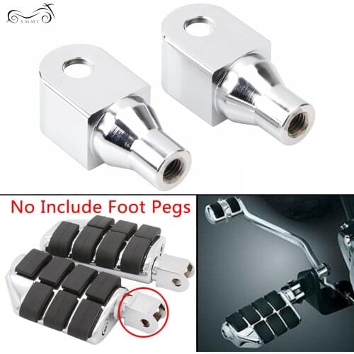 1Pair Motorcycle Parts Chrome CNC Aluminum Foot Pegs Adapter For Honda VTX 1800 C/F Shadow 1100 Spirit Aero 750 Magna 750 Fury
