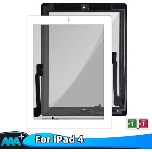 100% test New For iPad 4 3 2 Touch Screen Digitizer Front Glass Panel Key Button For iPad 4 A1458 A1459 A1460 Outer