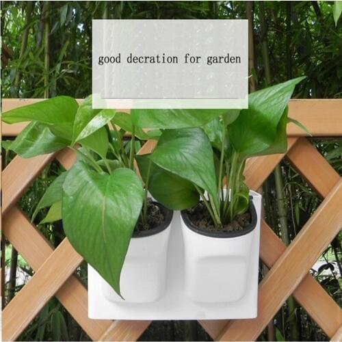 2 Colors High Quality PP Material Wall Hanging 3D Flower Plant Pot Flowerpot Planter Restaurant Hotel Garden Decoration 1pcs