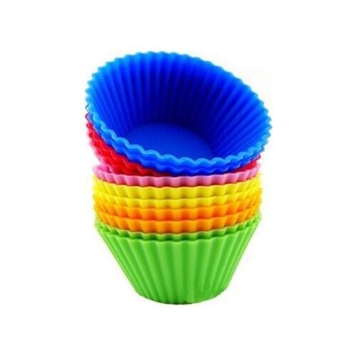 7cm Silicone Muffin Cup Cake Cup Silicone Mold Egg Tart Mold Silicone Cake Mold 1set12 Pieces cake mold