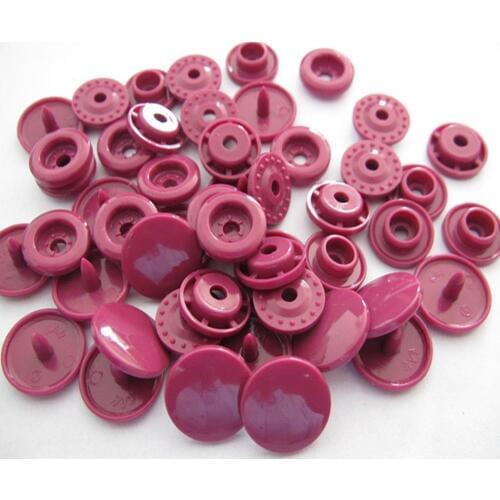 Free shipping KAM T5(12.4mm) plastic snap button B34 Plum Purple color children cloth snap fastener button