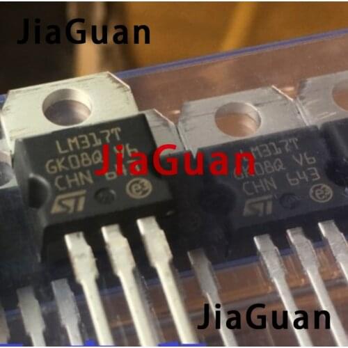 10PCS NEW CHN ST LM317T TO-220 Regulated Power Supply Three-Terminal Voltage Regulator 317T 1.2-37V 1.5A LM317 Power Amplifier
