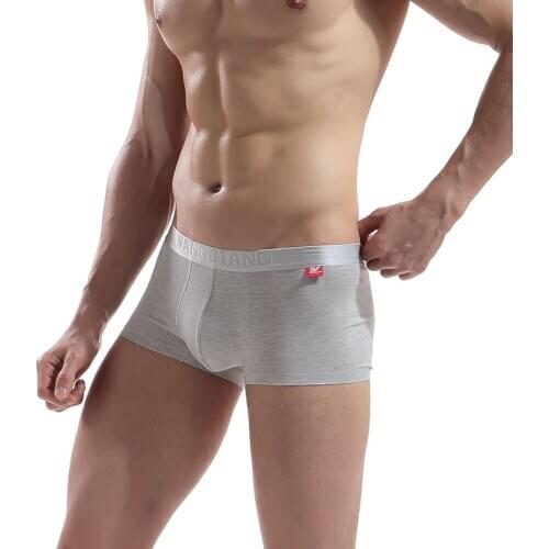 Mens Sexy Modal Cotton Seamless Boxer Underwear Flexible Comfort Soft Boxers for Man Underpants Summer