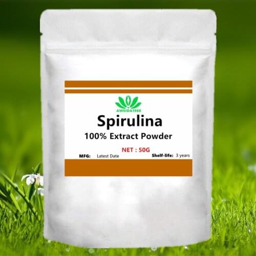 50-1000g Pure Spirulina Extract Powder,Antioxidant and anti-inflammatory protection,Lower Cholesterol,Regulate blood sugar