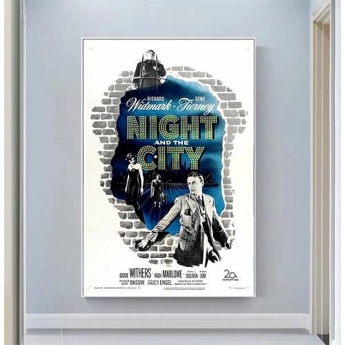 CP1049 Night and the City Classic Hot Movie Print Silk Fabric Poster Indoor Wall Art Decor Gift