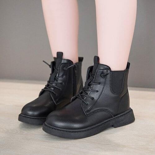 Childrens Martin Boots Fashion Boots Shoes Girls Winter Classic Soft Sole Short Boots British Style Kids Shoes Ankle Boots