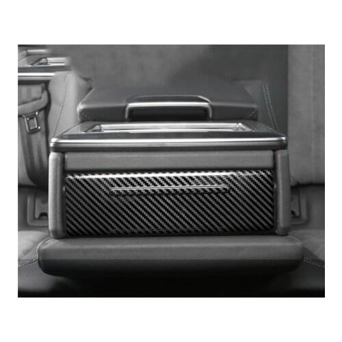 For Audi A6 C8 2019 Car Styling Rear Back Seat Armrest Cup Holder Panel Cover Trim Frame Sticker Interior Accessories