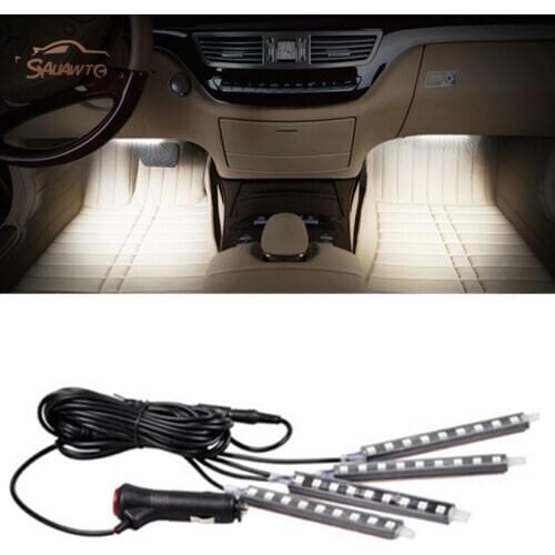 For VW Golf 3 4 5 6 Beetle Polo Jetta Touareg Jetta Bora Passat CC Car Interior Floor Foot Decoration LED Atmosphere Lamp Light