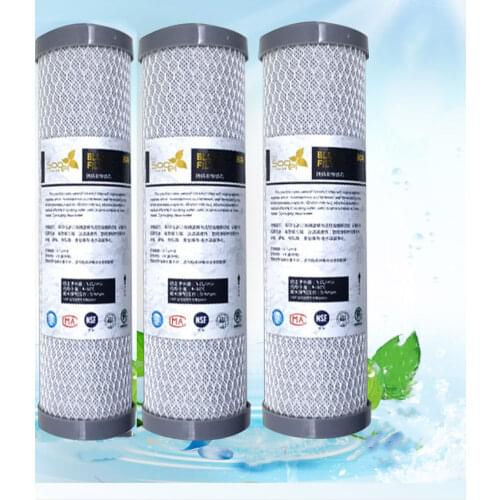 3pcs Water Filter Activated Carbon Cartridge Filter 10 Inch Cartridge Replacement Purifier CTO Block Carbon Filter Waterpurifie