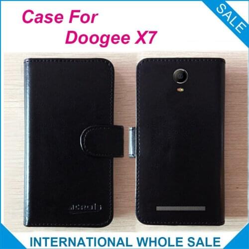 Hot! 2016 Doogee X7 Case,6 Colors High Quality Leather Exclusive Case For Doogee X7 Protective Phone Cover Tracking