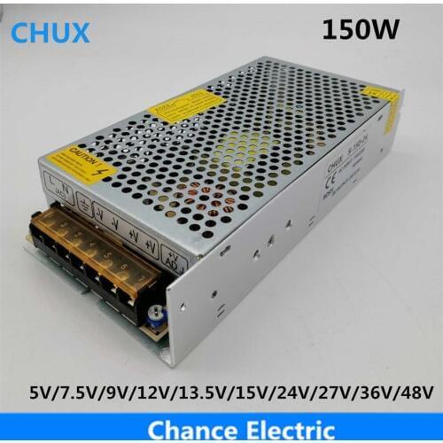 150W Single Output Switching power supply 5V 7.5V 9V 12V 13.5V 15V 24V 27V 36V 48V for LED Strip light AC to DC smps