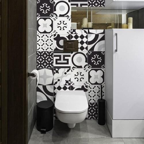K-PS00159 (36 pieces) tile Size 10x10 cm - Made in Italy-PVC bathroom & kitchen Stickers