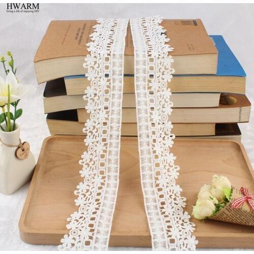 10yard 6cm lace fabric ribbon wedding decoration for home gift High-quality single-sided milk silk water-soluble embroidery lace