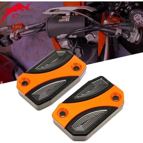 With logo Front Brake And Clutch Fluid Reservoir Cover Cap For KYM SX EXC EXCF SMR SXF XCF 125 200 250 300 350 400 450 500 530