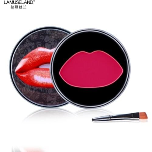 LAMUSELAND Matte Velvet Lipstick Red Lips Make Up Brush Gift Multifunctional Makeup Palette Blush Eyeshadow 2g #L220