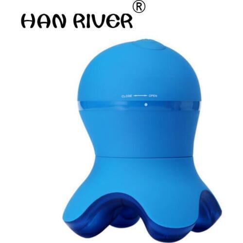 Mini portable silica gel material octopus shoulder neck small massager waterproof four-angle shock octopus massager hot selling