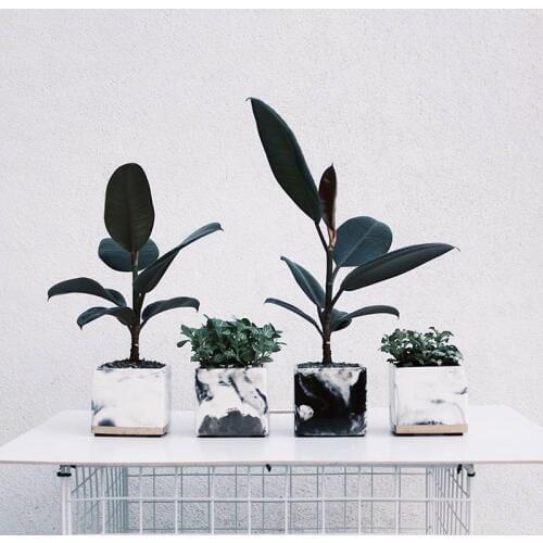 Multi Design Silicone Concrete Molds Big Square Flower Pot Molds Garden Pot Molds Cement planter molds