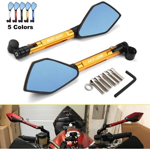 New Motorcycle CNC Aluminum Mirrors Moto Rearview Mirrors Side Mirrors For Yamaha MT09 MT-09 MT 09 2015-2021 2020 Accessories