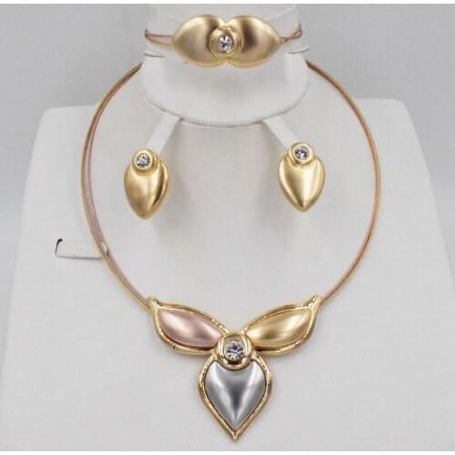 New High Quality Dubai Jewelry Set dubai Gold Nigerian Wedding African Jewelry Sets Parure Bijoux Femme